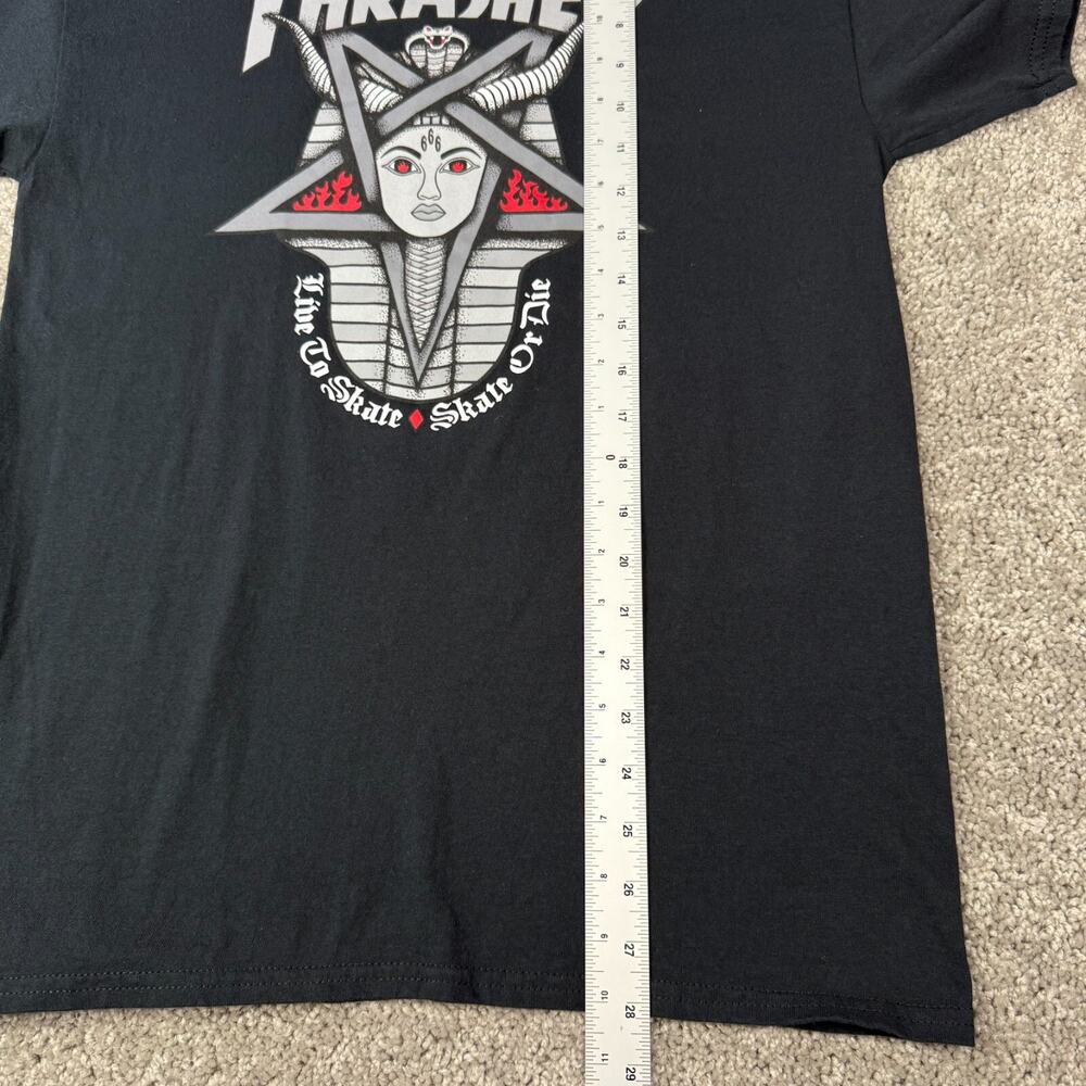 Thrasher Magazine Skateboard Live to Skate Skate or Die T‎ Shirt Black Medium - Picture 6 of 7